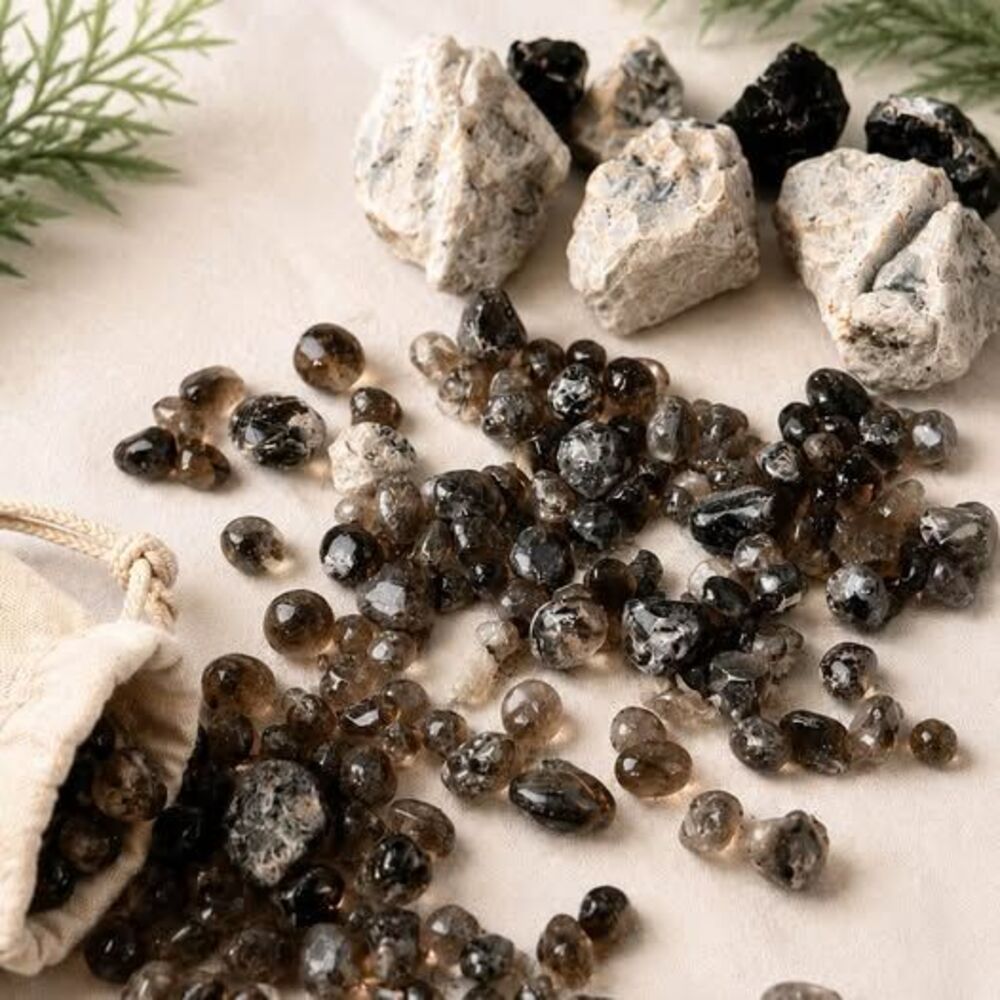 Authentic Arizona Apache Tears Obsidian – Large Natural Collection, Raw & Stones